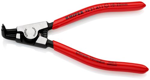 KNIPEX 46 21 A11 SB Sicherungsringzange für Außenringe auf Wellen mit Kunststoff überzogen schwarz atramentiert 125 mm 