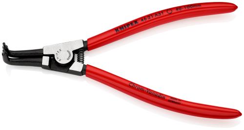 KNIPEX 46 21 A31 SB Sicherungsringzange für Außenringe auf Wellen mit Kunststoff überzogen schwarz atramentiert 200 mm 