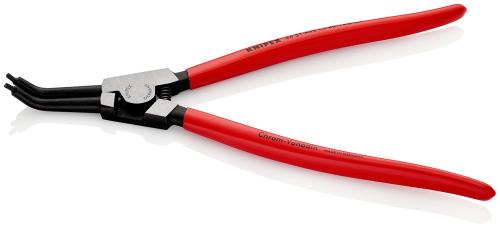KNIPEX 46 31 A42 Alicate para arandelas para arandelas exteriores de ejes en ángulo de 45° recubiertos de plástico negro atramentado 310 mm 