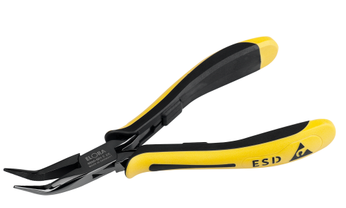 ELORA 4690-MH E 2K Elektronik Spitzzange ESD mit geriffelter Greiffläche 