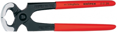 KNIPEX 51 01 210 Hammerhead Style Carpenters' Pincers plastic coated black atramentized 210 mm 