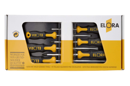 ELORA 583 S6-K-2 Screwdriver Set , plain and cross slot, 6-pcs. 