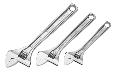 ELORA 61MB S3 Adjustable Wrench "Economy", 3-pcs. 
