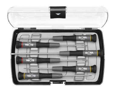 ELORA 616-S6 Elektroniker-Schraubendreher-Satz , Schlitz und Kreuzschlitz, 6-teilig 