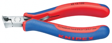 KNIPEX 62 12 120 Electronics Oblique Cutting Nipper with multi-component grips 120 mm 