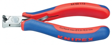 KNIPEX 64 02 115 Elektronik-Vornschneider mit Mehrkomponenten-Hüllen 115 mm 