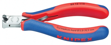 KNIPEX 64 12 115 Elektronik-Vornschneider mit Mehrkomponenten-Hüllen 115 mm 