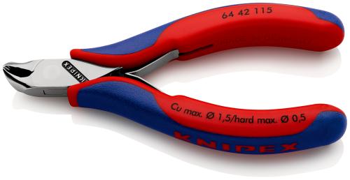 KNIPEX 64 42 115 SB Electronics End Cutting Nipper with multi-component grips 115 mm 