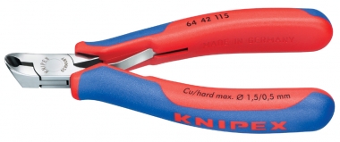 KNIPEX 64 42 115 Elektronik-Vornschneider mit Mehrkomponenten-Hüllen 115 mm 