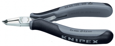 KNIPEX 64 62 120 ESD Elektronik-Vornschneider ESD mit Mehrkomponenten-Hüllen 120 mm 