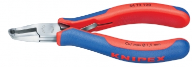 KNIPEX 64 72 120 Elektronik-Vornschneider mit Mehrkomponenten-Hüllen 120 mm 