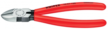 KNIPEX 70 01 160 Diagonal Cutter plastic coated black atramentized 160 mm 
