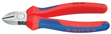 KNIPEX 70 02 125 Diagonal Cutter with multi-component grips black atramentized 125 mm 
