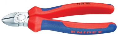 KNIPEX 70 05 125 Diagonal Cutter with multi-component grips chrome plated 125 mm 