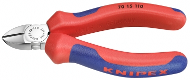 KNIPEX 70 15 110 Diagonal Cutter with multi-component grips chrome plated 110 mm 