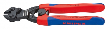 KNIPEX 71 12 200 CoBolt® Kompakt-Bolzenschneider mit schlanken Mehrkomponenten-Hüllen schwarz atramentiert 200 mm 