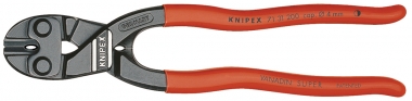 KNIPEX 71 31 160 CoBolt® S Compact Bolt Cutters with recess in the cutting edge plastic coated black atramentized 160 mm 