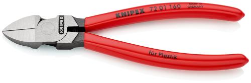 KNIPEX 72 01 160 SB Diagonal Cutter for plastics plastic coated 160 mm 