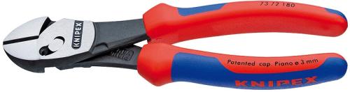 KNIPEX 73 72 180 TwinForce® High Performance Diagonal Cutters with multi-component grips black atramentized 180 mm 
