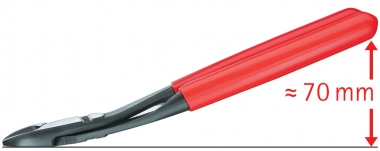 KNIPEX 74 21 200 High Leverage Diagonal Cutter plastic coated black atramentized 200 mm 