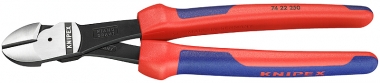 KNIPEX 74 22 250 High Leverage Diagonal Cutter with multi-component grips black atramentized 250 mm 