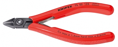 KNIPEX 75 02 125 Electronics Diagonal Cutter with plastic grips burnished 125 mm 