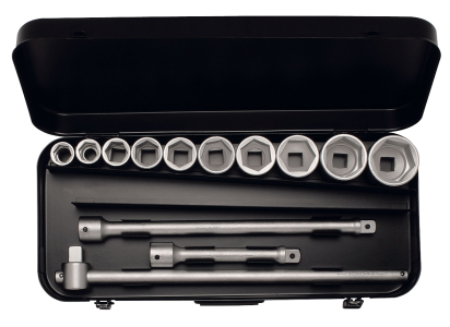 ELORA 770-S10 OKM Socket Set 3/4", bi-hexagon, 13-pcs. 22-50 mm 