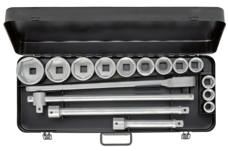 ELORA 770-S12 MU Socket Set 3/4", bi-hexagon, 16-pcs. 22-60 mm 