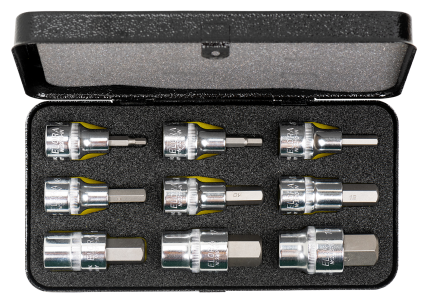 ELORA 770-INM Steckschlüssel-Satz 1/2", Innen-Sechskant, 9-teilig 4-19 mm 