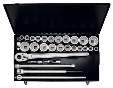 ELORA 770-S22 MAU Socket Set 3/4", bi-hexagon, 32-pcs. mm+af 