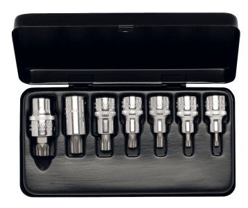 ELORA 770-XZN Socket Set 1/2", XZN, 7-pcs. M5-M16 