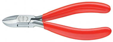 KNIPEX 77 11 115 Elektronik-Seitenschneider mit rutschhemmendem Kunststoff überzogen 115 mm 