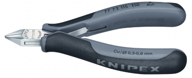 KNIPEX 77 72 115 ESD Elektronik-Seitenschneider ESD mit Mehrkomponenten-Hüllen 115 mm 