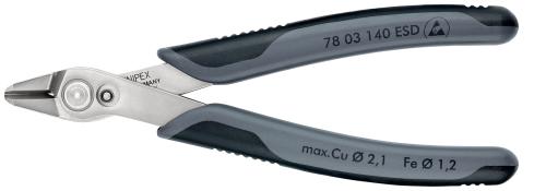 KNIPEX 78 03 140 ESDSB Electronic Super Knips® XL ESD mit Mehrkomponenten-Hüllen 140 mm 