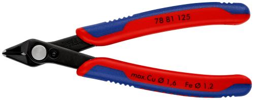 KNIPEX 78 81 125 SB Electronic Super Knips® with multi-component grips burnished 125 mm 