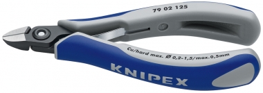 KNIPEX 79 02 125 Precision Electronics Diagonal Cutter with multi-component grips burnished 125 mm 
