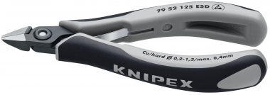KNIPEX 79 52 125 ESD Präzisions-Elektronik-Seitenschneider ESD mit Mehrkomponenten-Hüllen brüniert 125 mm 