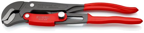 KNIPEX 83 61 010 Rohrzange S-Maul mit Schnelleinstellung mit Kunststoff überzogen grau pulverbeschichtet 330 mm 