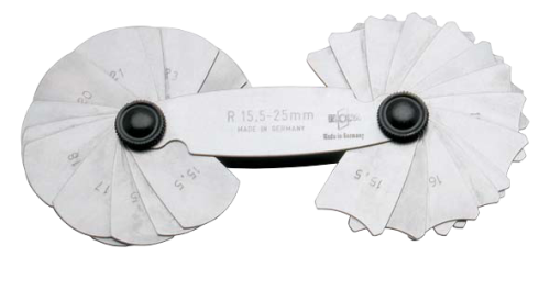 ELORA 8423 Radienlehre, konkav- und konvex, 15,5-25mm 