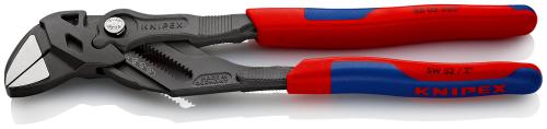KNIPEX 86 02 250 SB Zangenschlüssel Zange und Schraubenschlüssel in einem Werkzeug mit Mehrkomponenten-Hüllen schwarz atramentiert 250 mm 