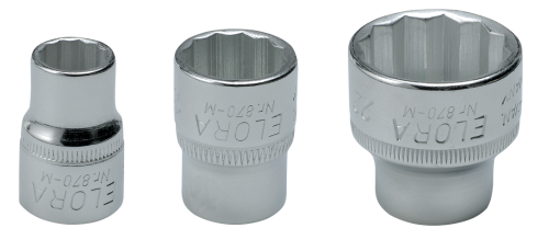 ELORA 870-M 6 Steckschlüssel-Einsatz 3/8", Zwölfkant 