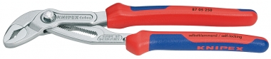 KNIPEX 87 05 300 Cobra® Hightech-Wasserpumpenzange mit Mehrkomponenten-Hüllen grau atramentiert 300 mm 