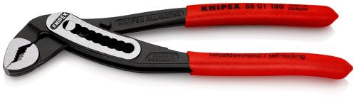 KNIPEX 88 01 180 SB Alligator® Wasserpumpenzange mit rutschhemmendem Kunststoff überzogen schwarz atramentiert 180 mm 