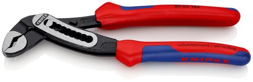 KNIPEX 88 02 180 SB Alligator® Wasserpumpenzange mit Mehrkomponenten-Hüllen schwarz atramentiert 180 mm 