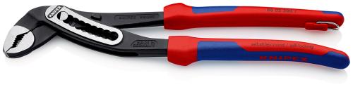 KNIPEX 88 02 300 T BK Alligator® Wasserpumpenzange mit Mehrkomponenten-Hüllen, mit integrierter Befestigungsöse zum Anbringen einer Absturzsicherung schwarz atramentiert 30 