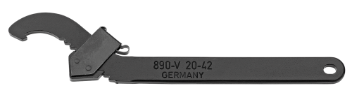 ELORA 890-V 20-42 Adjustable Hook Wrench with Nose 