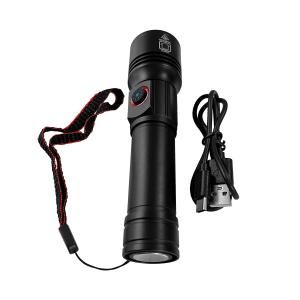 Bauer & Böcker 900/19 LED flashlight made of aluminum with magnetic holder, loop and USB-C charging cable, 700 lumens 