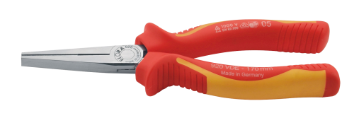 ELORA 920-165 VDE Flat Nose Plier with Handle Insulation 