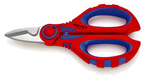 KNIPEX 95 05 10 SB Elektrikerschere mit Mehrkomponenten-Hüllen, glasfaserverstärkt 160 mm 
