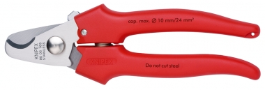 KNIPEX 95 05 165 Kabelschere Griffe mit Kunststoff umspritzt mit Kunststoff umspritzt 165 mm 